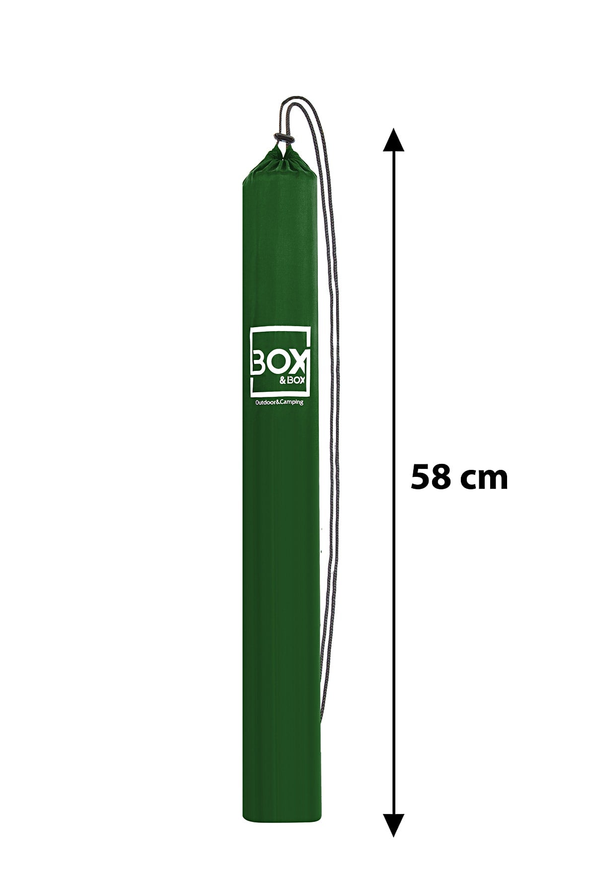 Box&Box Küçük Boy Katlanabilir Kumaş Kamp ve Piknik Masası, Yeşil, 2 Bardak Gözlü, 57 x 43 x 38 cm